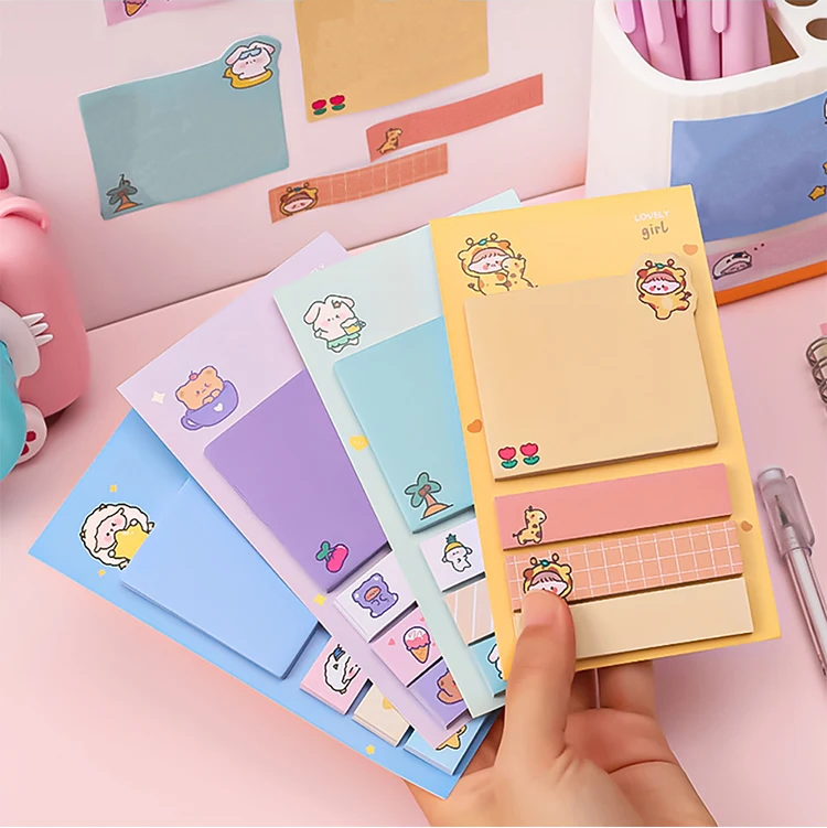 Bloc de notas adhesivas kawaii