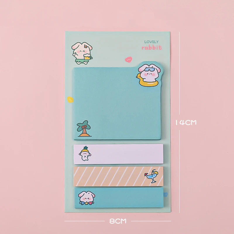 4 Bloc de notas adhesivas Kawaii