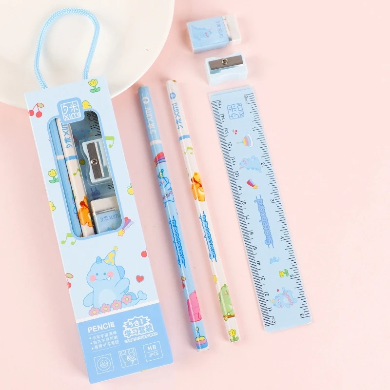 Juego-de-papeler-a-port-til-con-dibujos-de-animales-para-ni-os-regla-bonita-sacapuntas.jpg_ Kit Pencil Kawaii
