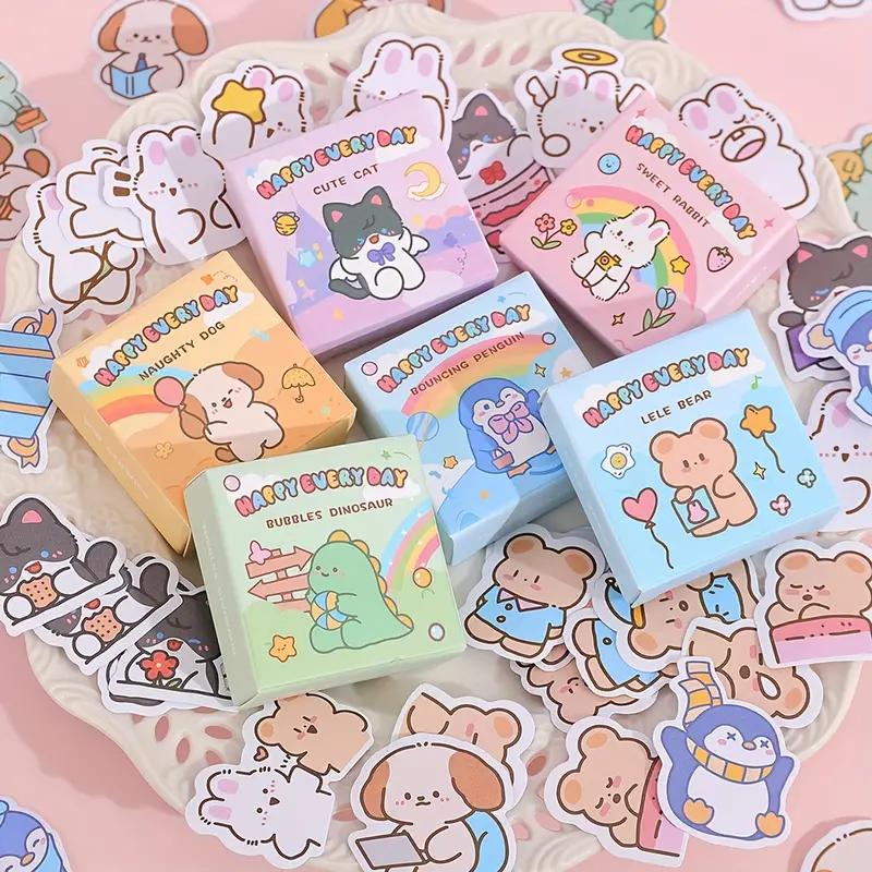 Stickers decorativos de Animales Kawaii