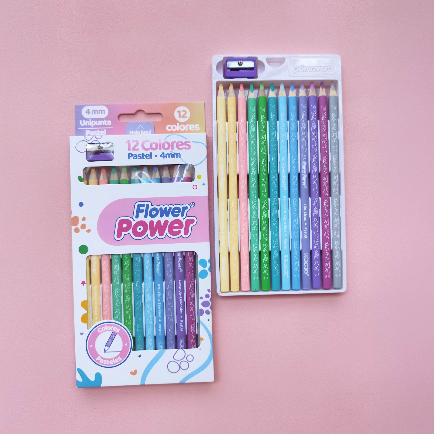 Colores pastel x12 - Flower Power