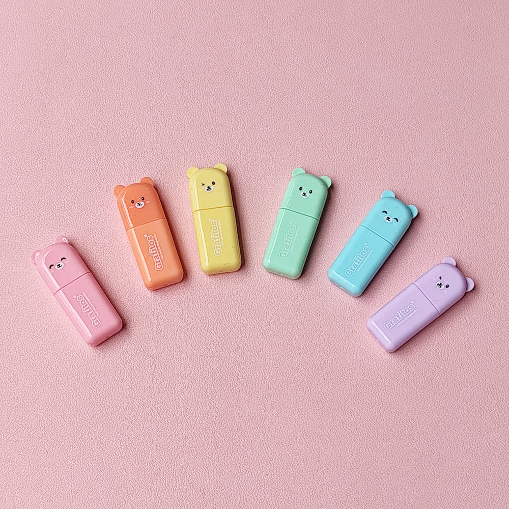 Edit-productos-2026 Resaltadores ositos kawaii - Estuche x6